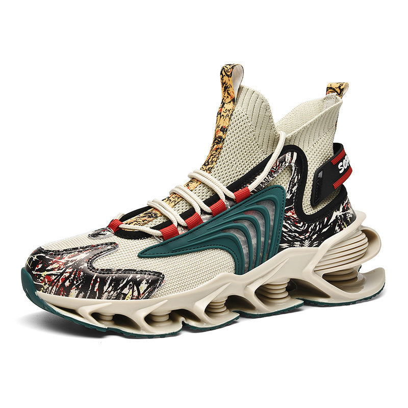 Men's flying Woven Large Size Mesh Street sneakers