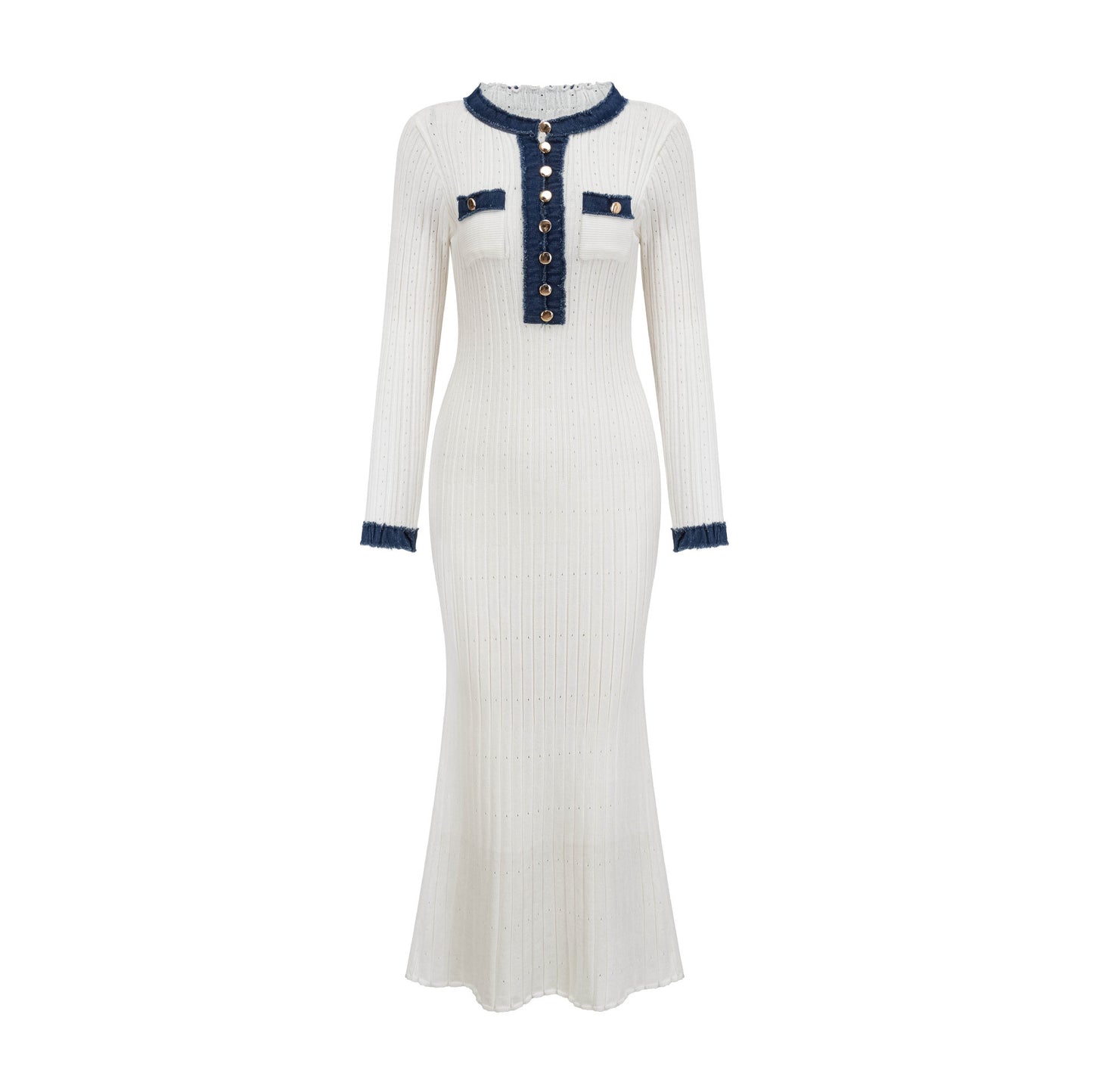 Women elegant Knitted Waist-controlled Slim Fit Slimming All-matching Dress