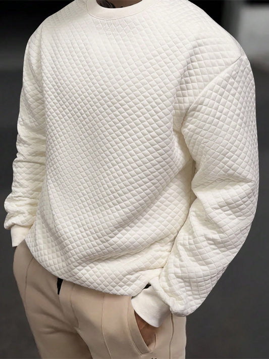 Men'S Drop Shoulder Plain Long Sleeve Going Out Casual Sweatshirt, Boyfriend Gift