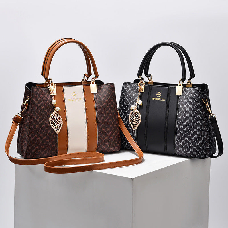 Women's Elegant Contrast Color And Versatile Crossbody Large Capacity Shoulder Handbag