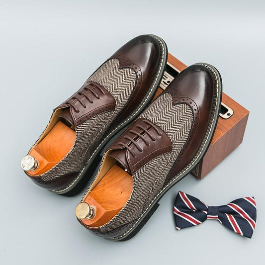 Fashion Brogue Men's Casual Formal Wear Leather Shoes