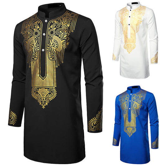Men's Printed Totem Long Shirt