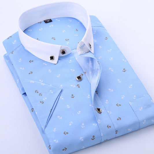 Printed Youth Half-sleeved Thin Shirt