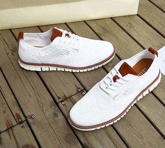 Knitted lace-up casual shoes Brock men's shoes