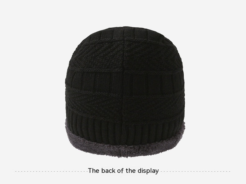 Women's Winter Scarf Gloves Three-piece Set Fleece-lined Warm Knitted Hat