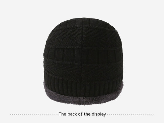 Women's Winter Scarf Gloves Three-piece Set Fleece-lined Warm Knitted Hat