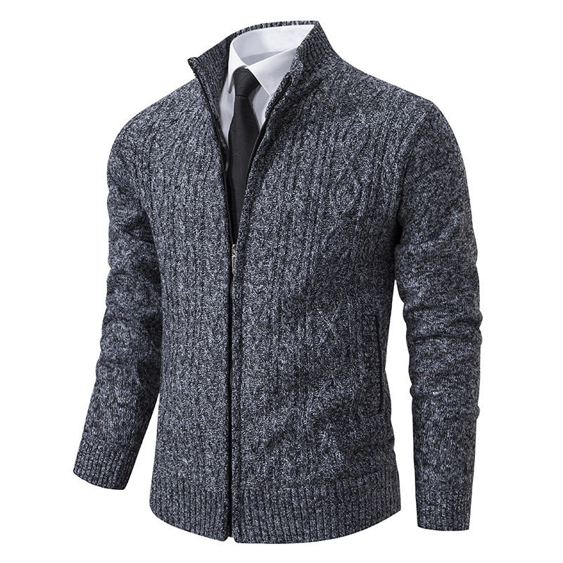 Men's Stand Collar Casual Sweater Coat - winter & autumn
