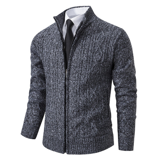 Men's Stand Collar Casual Sweater Coat - winter & autumn