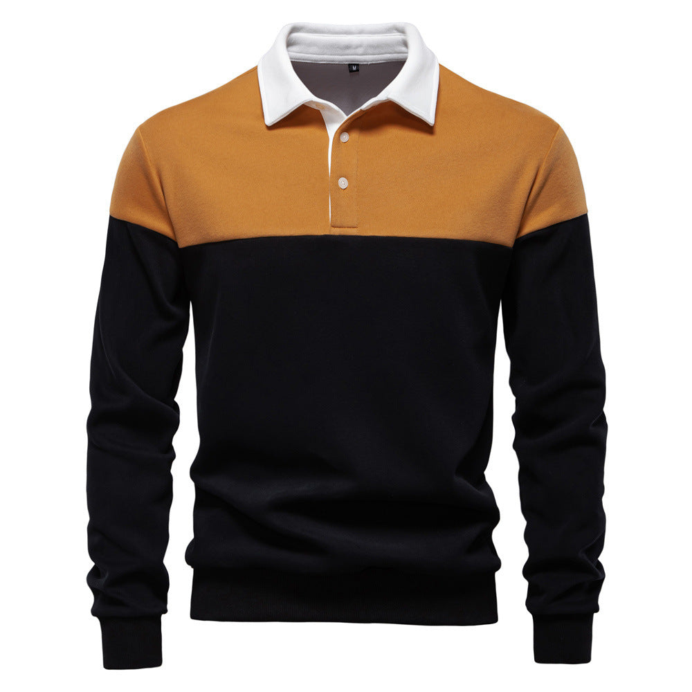 Brand New Men's Casual Long-sleeved Polo Collar Sweater
