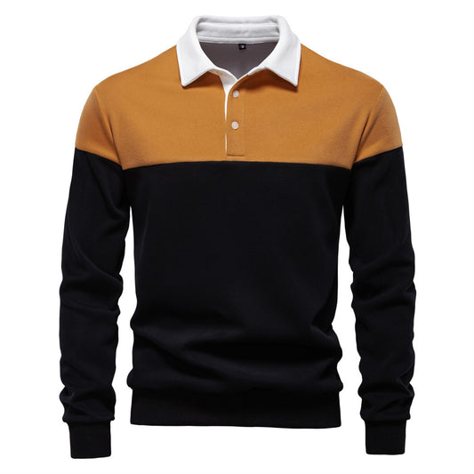 Brand New Men's Casual Long-sleeved Polo Collar Sweater