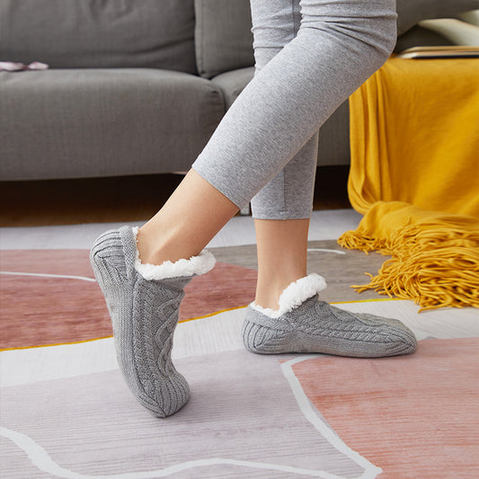 Winter Woolen Socks Women Thicken Warm Home Bedroom Socks Slippers