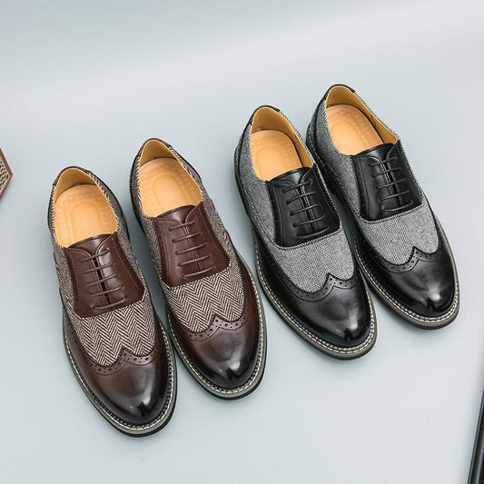 Fashion Brogue Men's Casual Formal Wear Leather Shoes