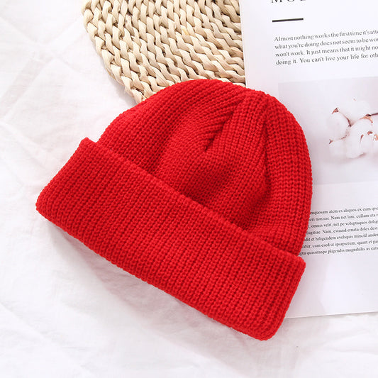 Autumn And Winter Warm Landlord Hat Melon Skin Men/Women/kids Retro Knitted Hat