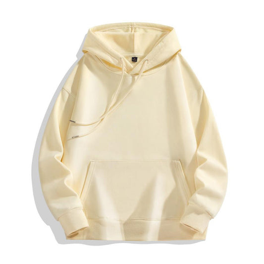 POD Heavy-duty Pure Cotton Hoodie With Plush Shoulder Loose Jacket