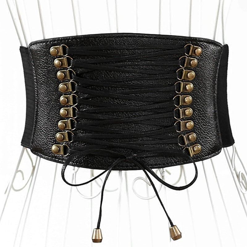 super wide waist women fashion elastic elastic fringed wide belt decorative skirt accessories
