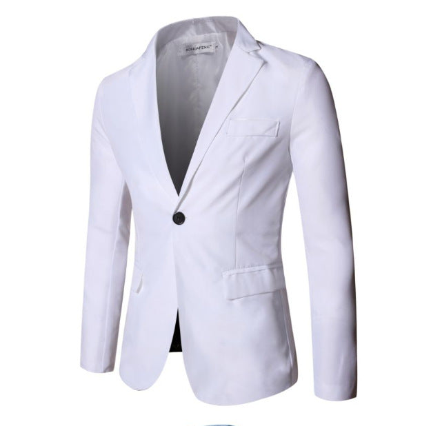 Solid Color Suit Youth Fashion Slim-fitting Men's Clothing Autumn New Men's Casual