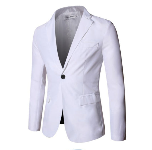Solid Color Suit Youth Fashion Slim-fitting Men's Clothing Autumn New Men's Casual