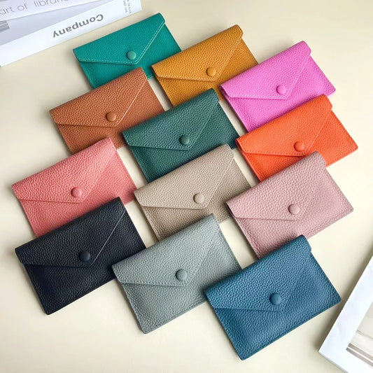 Custom  Small Wallet Fashion Luxury Personalize Name Envelope Card Holder Purse,  Gift