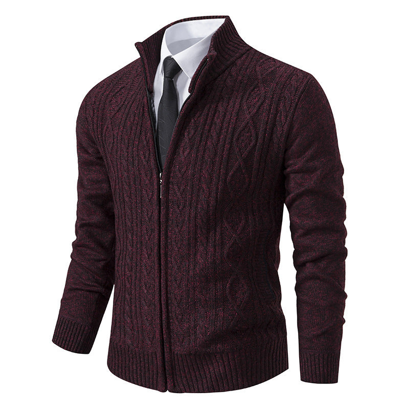 Men's Stand Collar Casual Sweater Coat - winter & autumn
