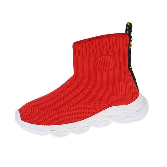 Unisex high-top casual knit shoes boots cotton boots