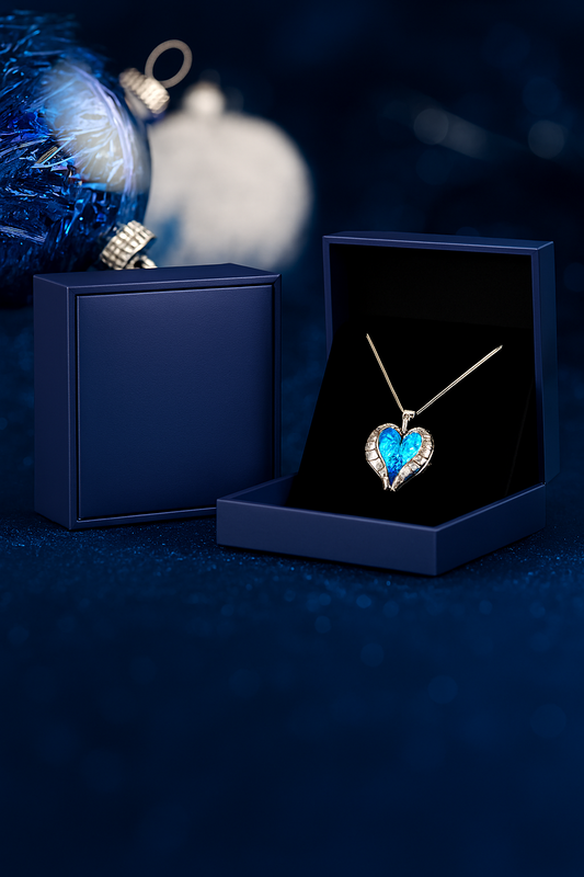 Angel Wing Love Heart Pendant Necklaces for Women Anniversary Valentine'S Day Best Gift Ideas for Women Fine Packing Gift Box
