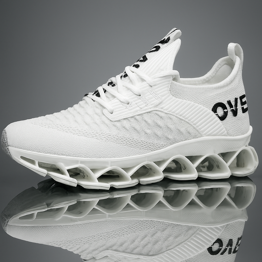 Mens Slip on Running Walking Shoes Blade Tennis Casual Fashion Sneakers Comfort Non Slip Work Sport Athletic Trainer White US 12