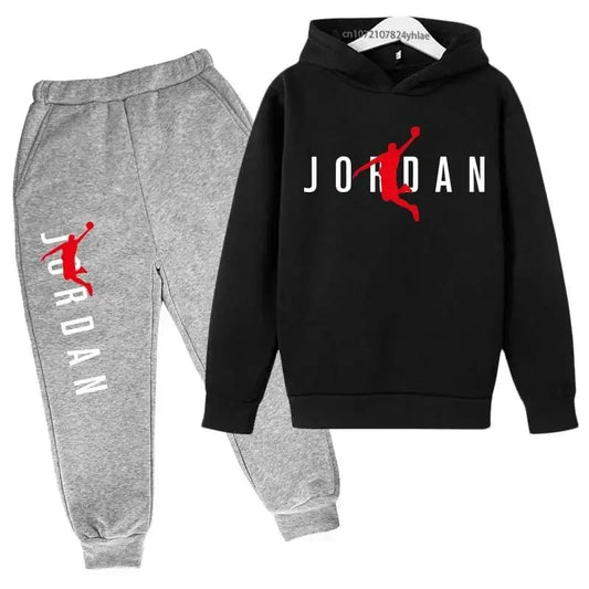 Kids Leisure Letter Print 2Pcs Hoodie+Pants Tracksuits 3-13 Years Boys-Girls Spring Autumn Outfits Street wears Children Clothes