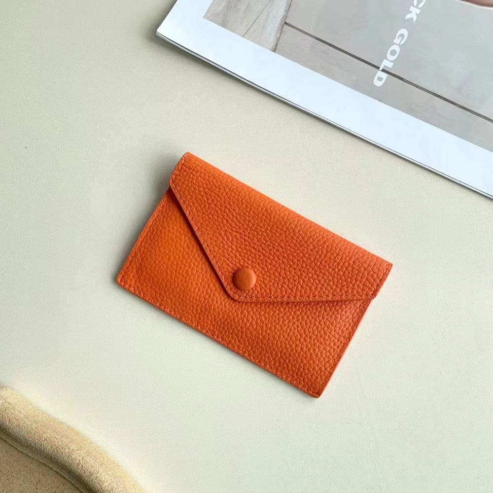 Custom  Small Wallet Fashion Luxury Personalize Name Envelope Card Holder Purse,  Gift