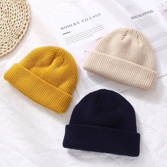 Autumn And Winter Warm Landlord Hat Melon Skin Men/Women/kids Retro Knitted Hat