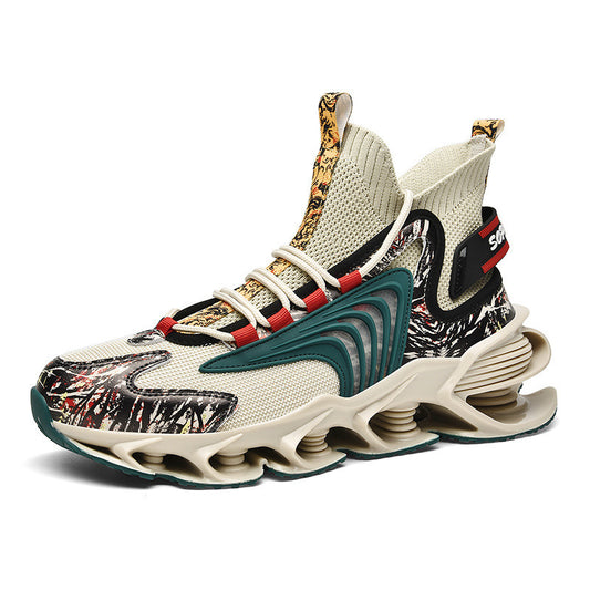 Men's flying Woven Large Size Mesh Street sneakers