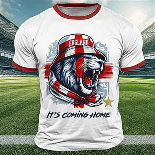 Summer Men'S Retro Flag Printed T-Shirt 3D Skull round Neck Short Sleeve Casual Breathable Men'S Large Size T Shirt Hot Model