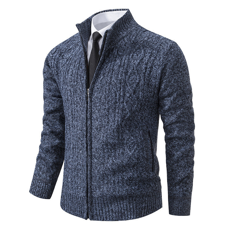 Men's Stand Collar Casual Sweater Coat - winter & autumn