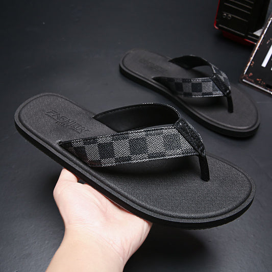Gentlemen style trendy beach sandals fashion slippers