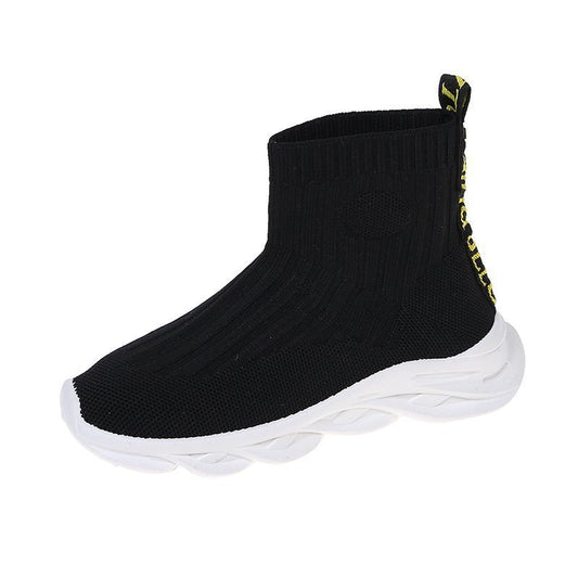 Unisex high-top casual knit shoes boots cotton boots