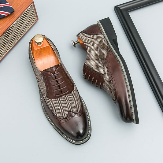 Fashion Brogue Men's Casual Formal Wear Leather Shoes