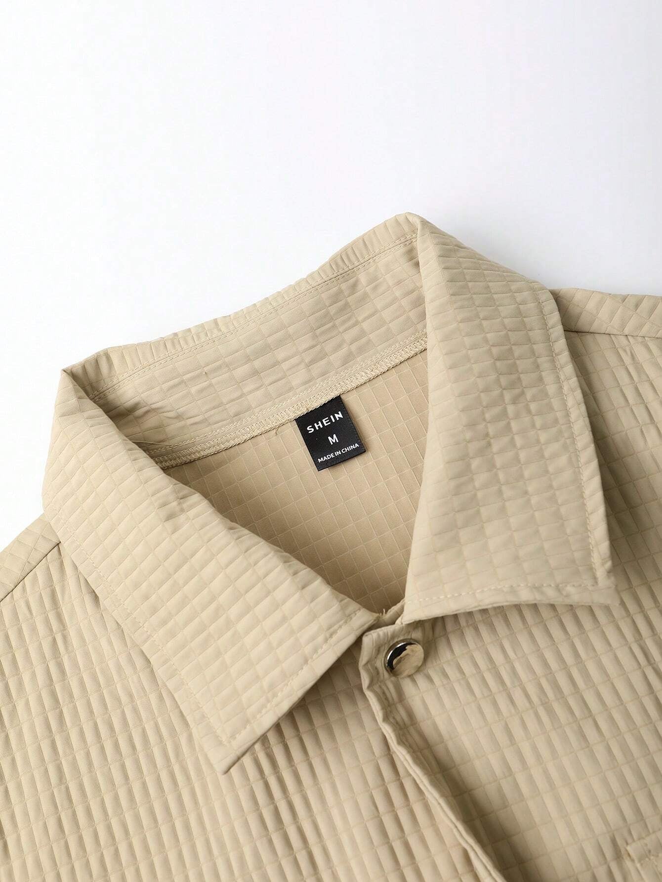 Men Flap Pocket Shirt & Drawstring Waist Pants