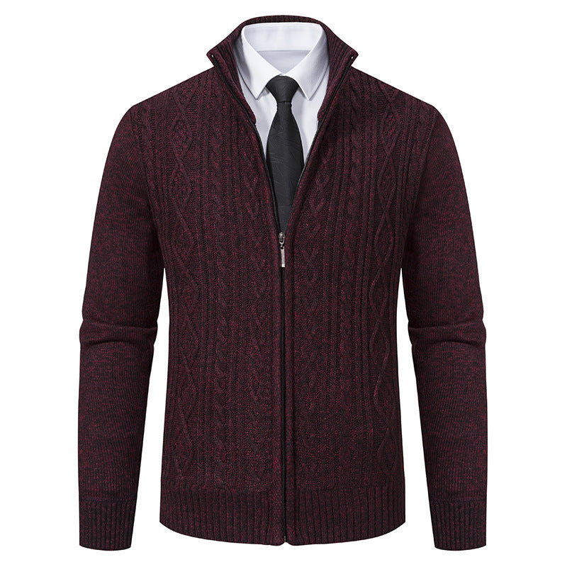 Men's Stand Collar Casual Sweater Coat - winter & autumn