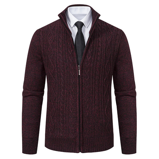 Men's Stand Collar Casual Sweater Coat - winter & autumn
