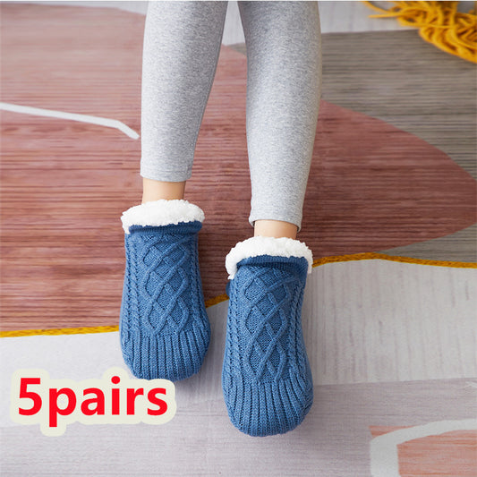 Winter Woolen Socks Women Thicken Warm Home Bedroom Socks Slippers