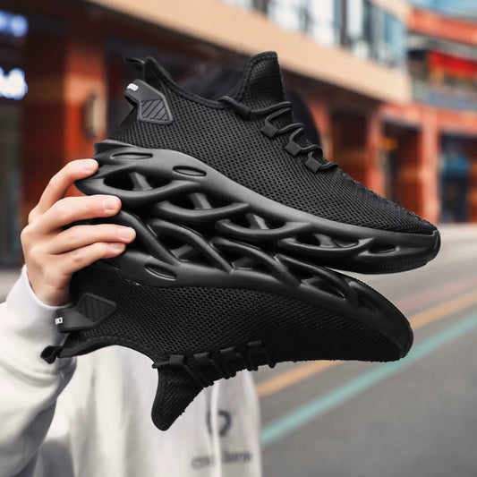 Unisex Casual Sports Shoes Breathable Lightweight Sneakers Outdoor, Black Running Shoes Athletic Jogging Tennis Walking Shoes