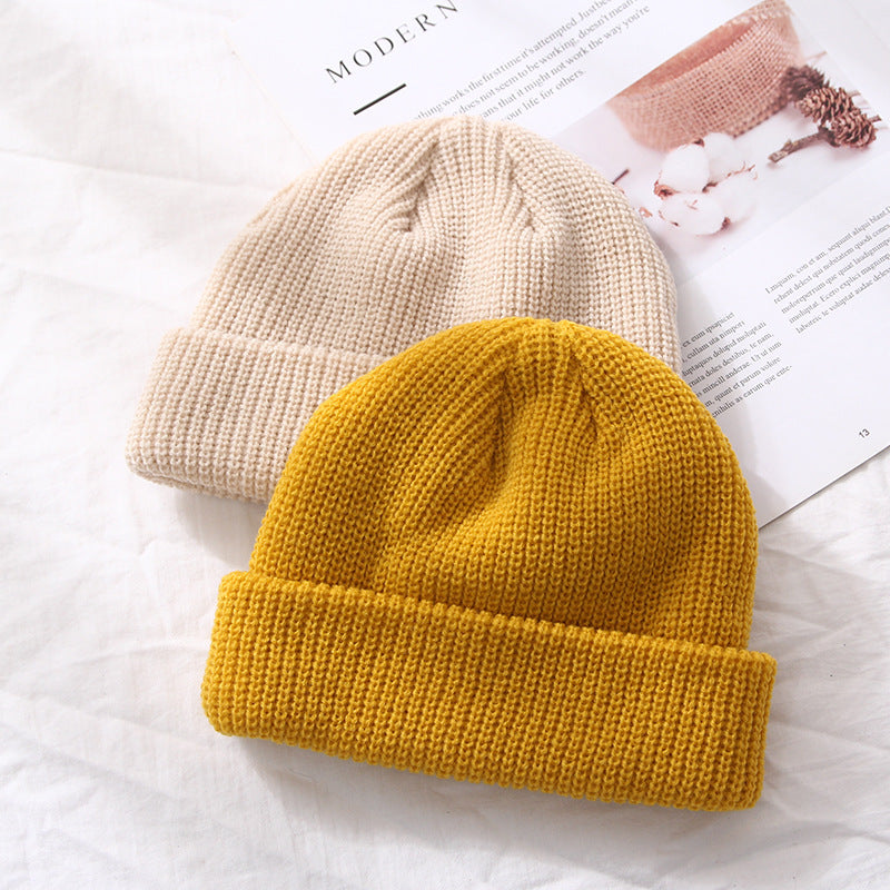 Autumn And Winter Warm Landlord Hat Melon Skin Men/Women/kids Retro Knitted Hat