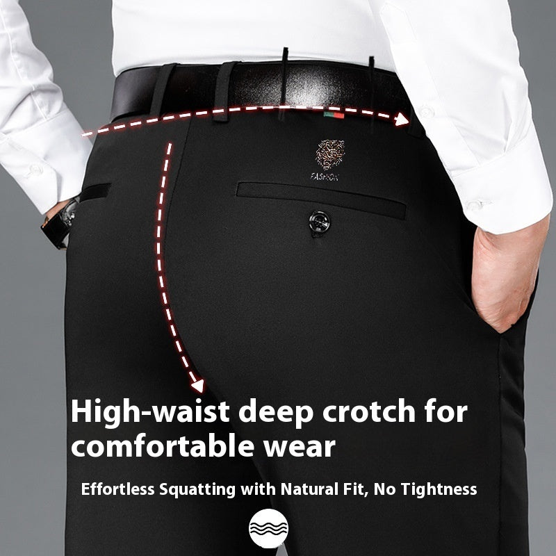 Brand New Business Suit Pants Men Ice Silk Casual Pants