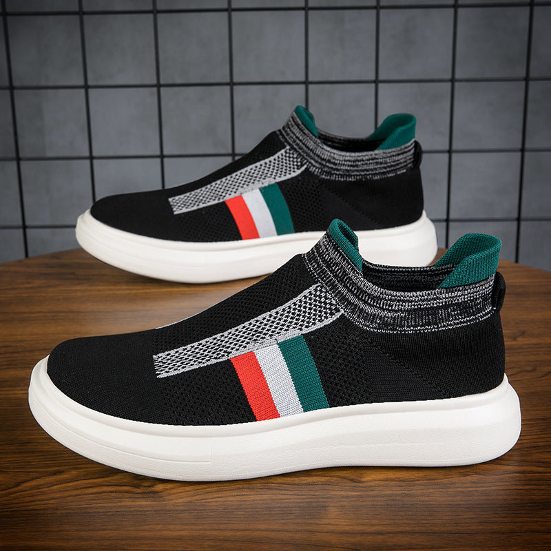Large Size Casual Flyknit Couple Sneakers