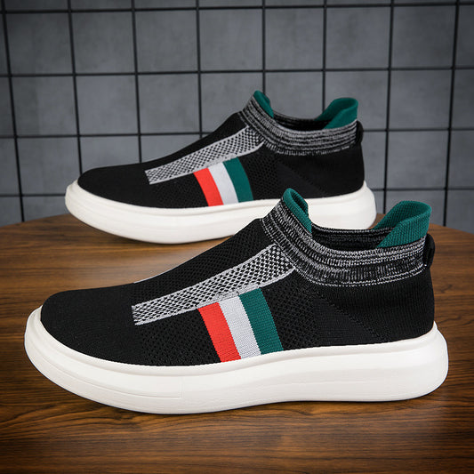 Large Size Casual Flyknit Couple Sneakers
