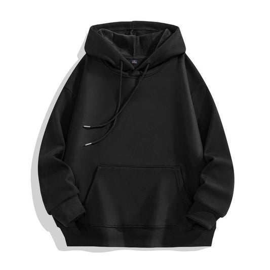 POD Heavy-duty Pure Cotton Hoodie With Plush Shoulder Loose Jacket