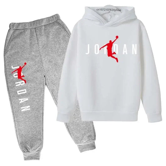 Kids Leisure Letter Print 2Pcs Hoodie+Pants Tracksuits 3-13 Years Boys-Girls Spring Autumn Outfits Street wears Children Clothes