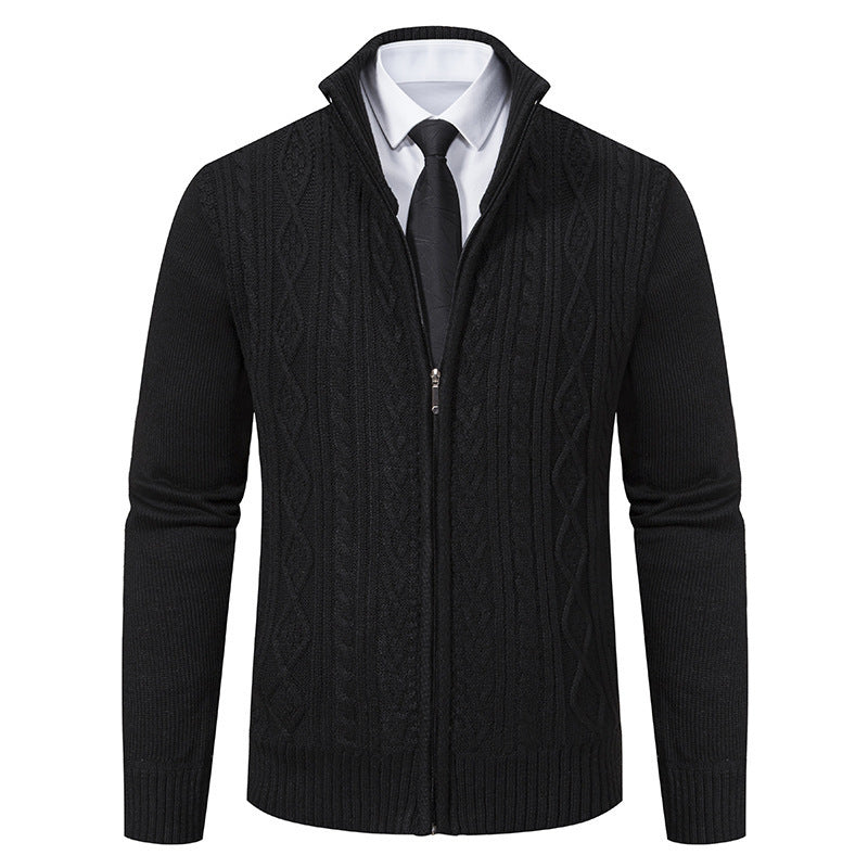 Men's Stand Collar Casual Sweater Coat - winter & autumn