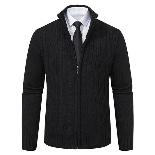 Men's Stand Collar Casual Sweater Coat - winter & autumn