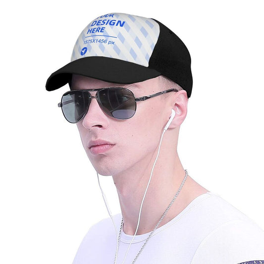 POD Sunscreen Stitching Curved Brim Baseball Hat
