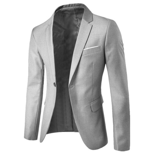 Solid Color Suit Youth Fashion Slim-fitting Men's Clothing Autumn New Men's Casual